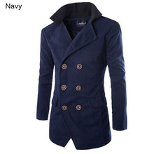 Stand Collar Men Wool Coat