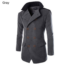 Stand Collar Men Wool Coat