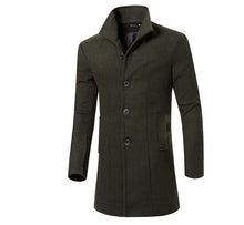 Mens Single Breasted Wool Jacket