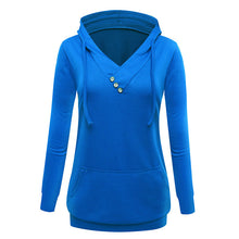 Women V-neck Sweatshirt With Hood