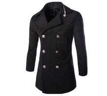 Men double-Breasted Turn-down Collar Coat