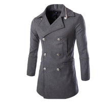 Men double-Breasted Turn-down Collar Coat